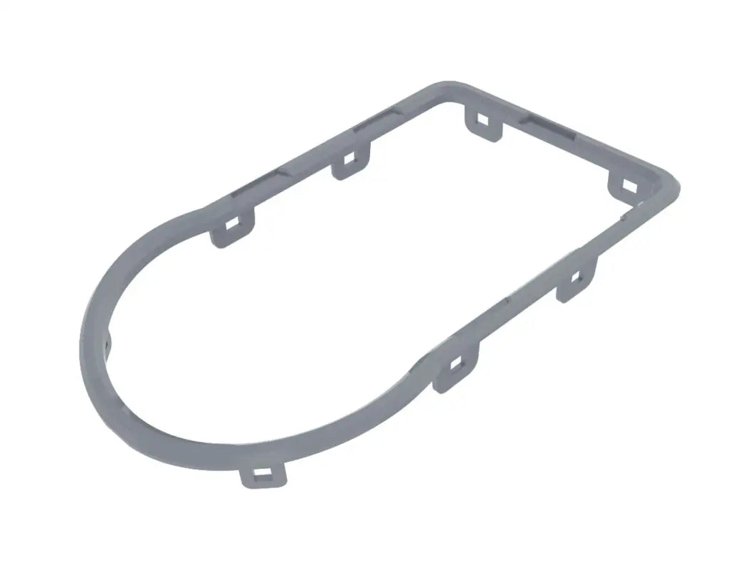 Gray plastic trim piece for Tacoma interior chrome delete kit