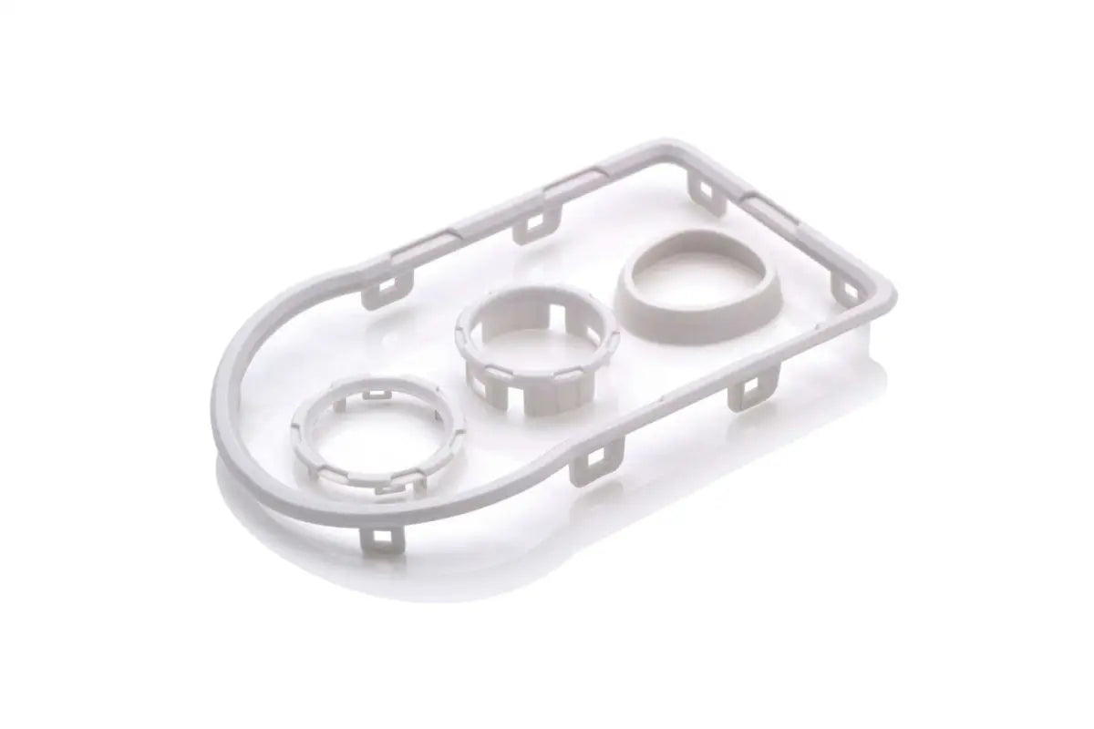 White chrome delete kit for Toyota Tacoma 2016-2023, designed to replace factory chrome with a clean, custom look.