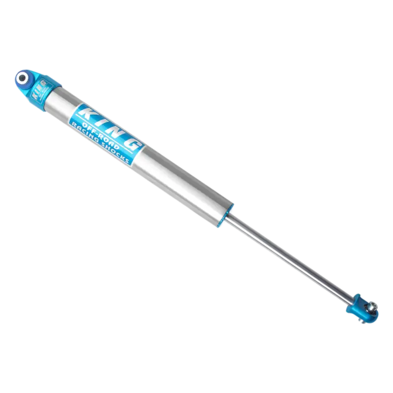 King 2.0 rear axle shock for 2021-2023 Ram 1500 TRX, featuring a sleek silver and blue design with durable construction.