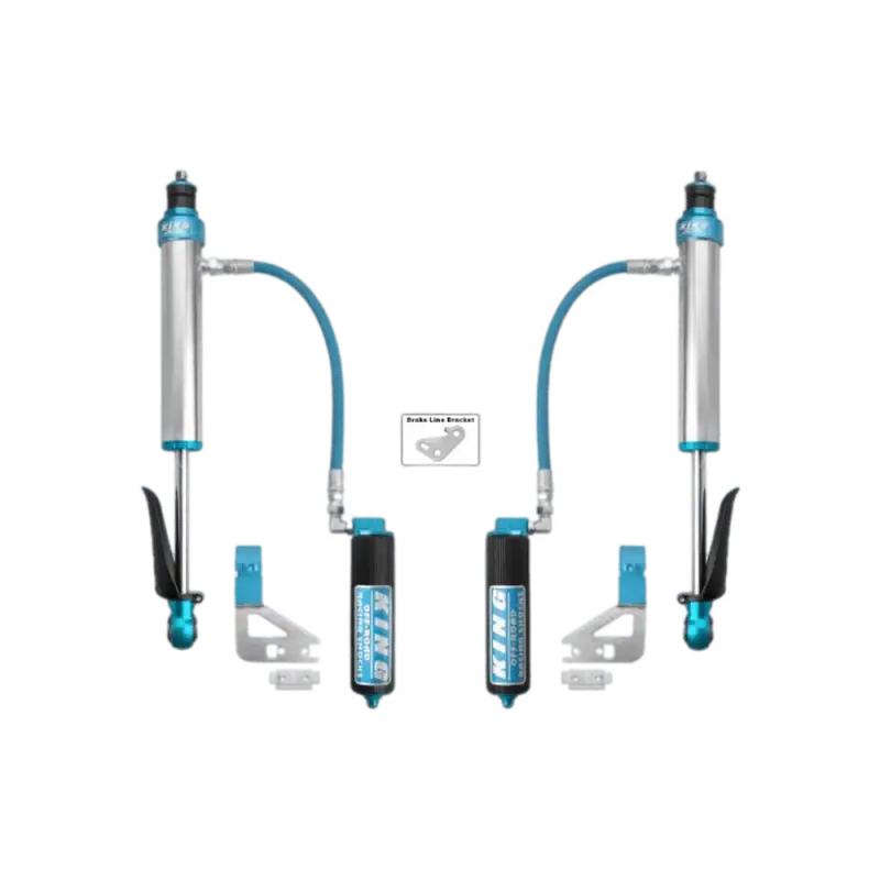 King Shocks 2.5 rear shocks pair for Toyota Tundra 2022+, featuring adjustable and rebuildable design for enhanced suspension performance.