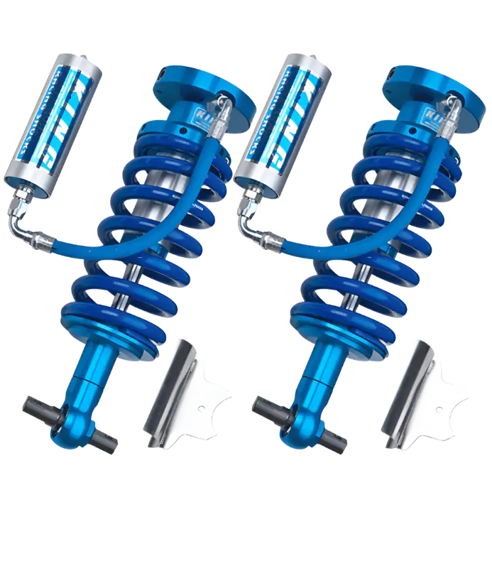 07-20 Chevy/GMC King 2.5 RR Coilovers with precision damping adjusters and lightweight reservoirs for enhanced suspension performance.