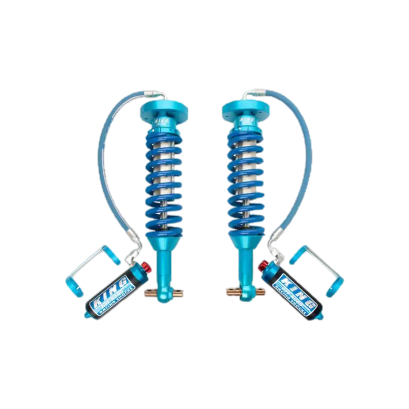 2018-2023 Ford Expedition King Off Road RR coilover kit with durable blue springs and external reservoirs for improved suspension performance.