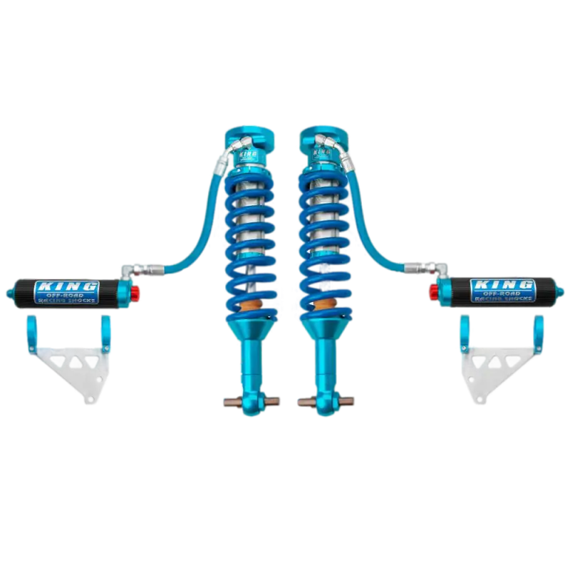 Blue off-road racing shocks with compression adjuster for Ford Bronco king 2.5 RR