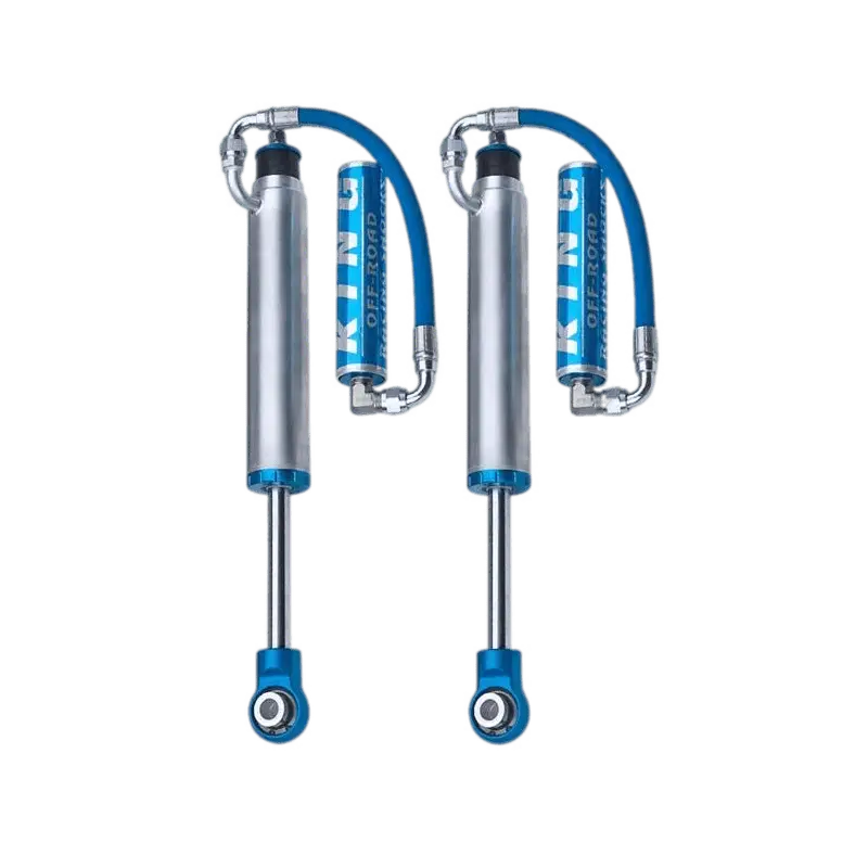 King Shocks rear 2.5 remote reservoir shocks for Toyota 4Runner (2010-2023) and FJ Cruiser (2009+). High-performance suspension upgrade.