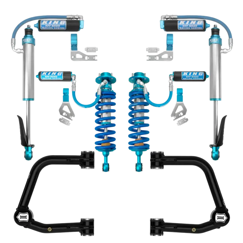 King Shocks Kit For 23-24 Sequoia - 2.5 Front & Rear (Optional Adjusters) W/ Upper Control Arms - Icon Tubular UCA