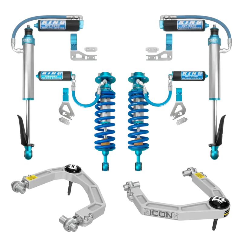 King Shocks Kit For 23-24 Sequoia - 2.5 Front & Rear (Optional Adjusters) W/ Upper Control Arms - Icon Billet UCA
