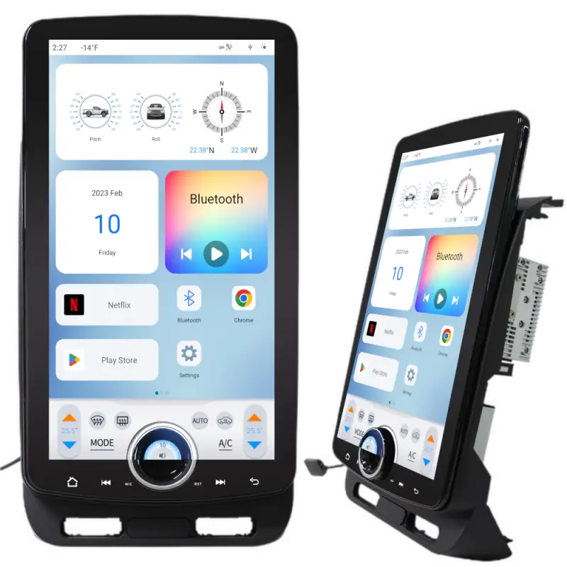 XL T-STYLE RADIO for Ford F-150 and Super Duty with 15.6-inch touchscreen, featuring CarPlay, Android Auto, and factory feature integration.