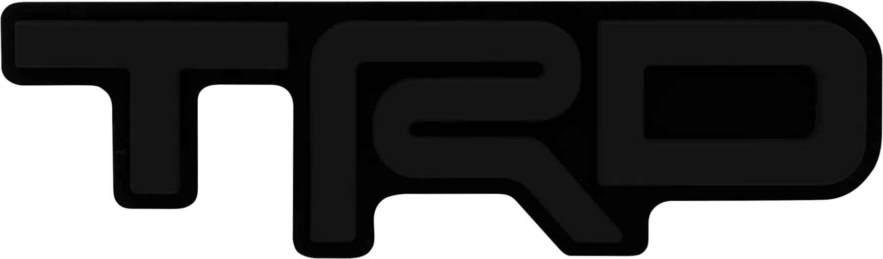 Black TRD logo grille badge for route protection on Toyota vehicles