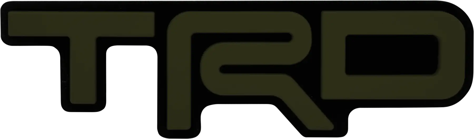 Olive green TRD logo grille badge for route protection and style enhancement