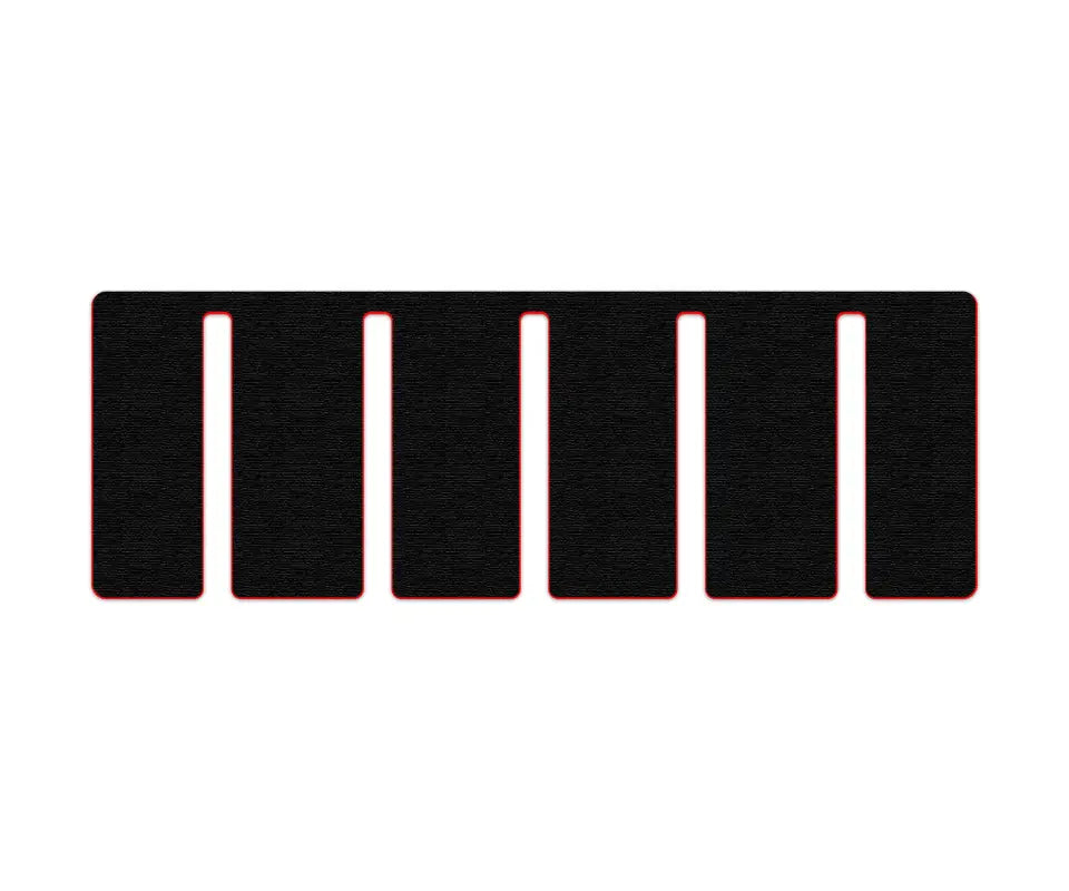 Black foam insert with red accents designed for the lower center console of 2022-2024 Toyota Tundra and 2023-2024 Toyota Sequoia models.