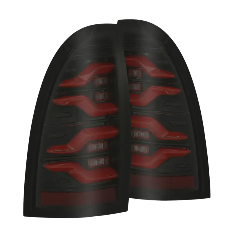 Red-accented LUXX-Series LED tail lights for 05-15 Toyota Tacoma, designed for improved style and functionality.