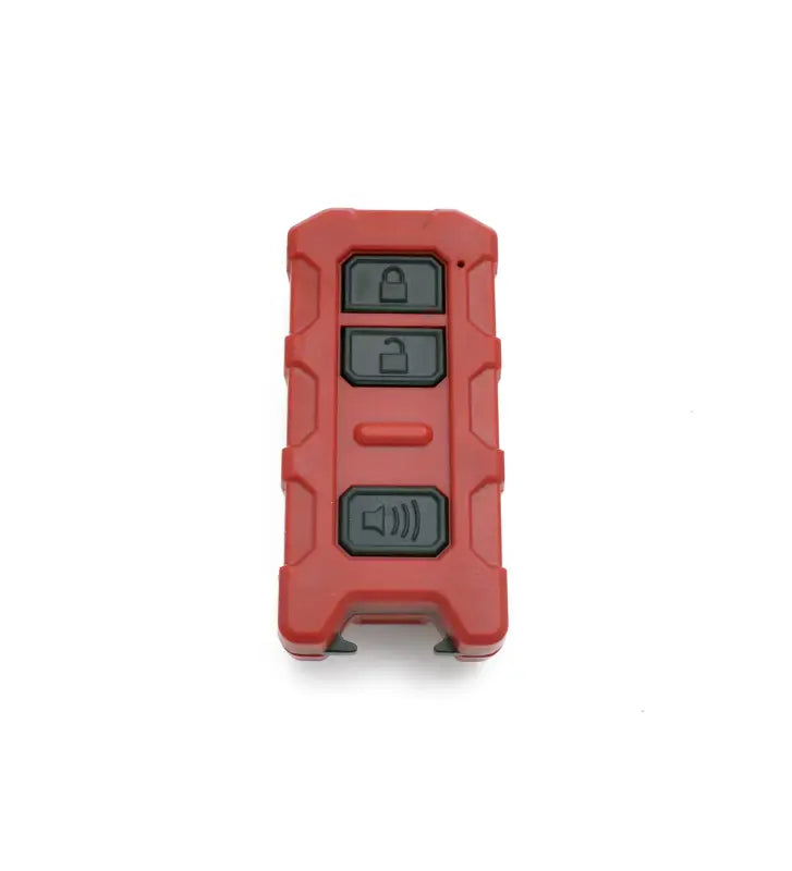 Minimalist Key Fob V2 in red, showcasing its rugged design and compatibility with Toyota Tacoma, Tundra, and 4Runner models.