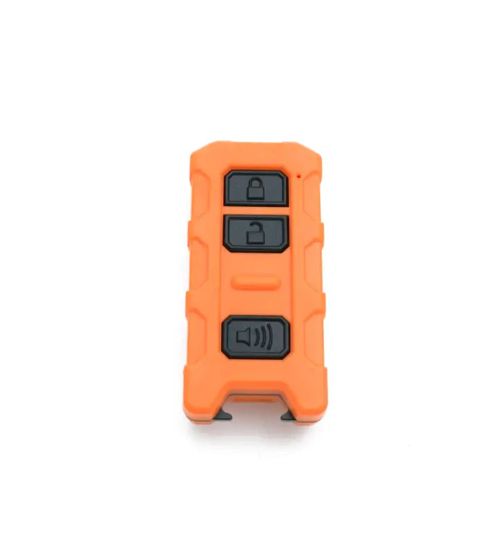 Minimalist Key Fob V2 in orange, offering a rugged design with a spare key slot, compatible with Toyota Tacoma, Tundra, and 4Runner.