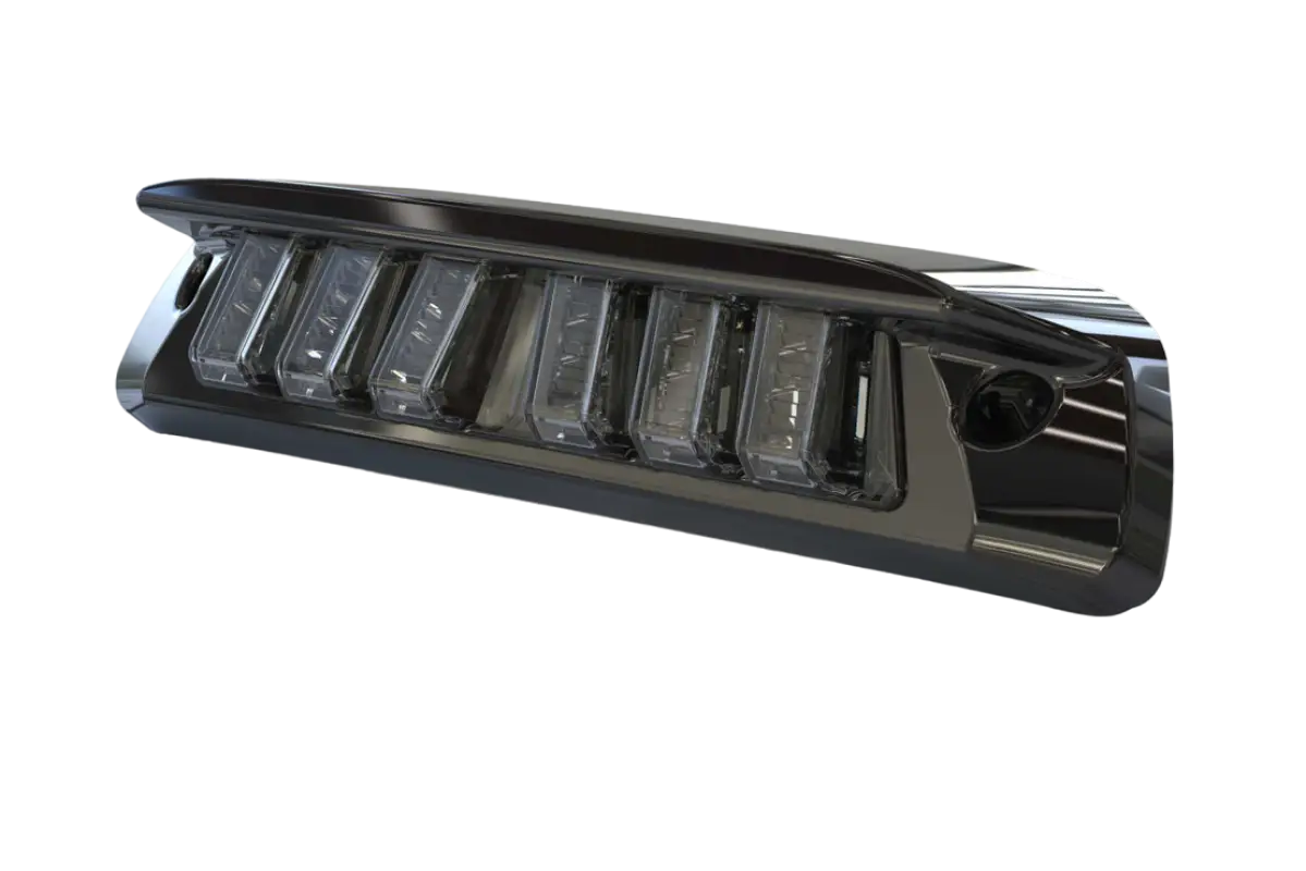 Morimoto X3B LED third brake light for Tacoma Access Cab (2005-2023) in a black housing with clear lens, unlit state.
