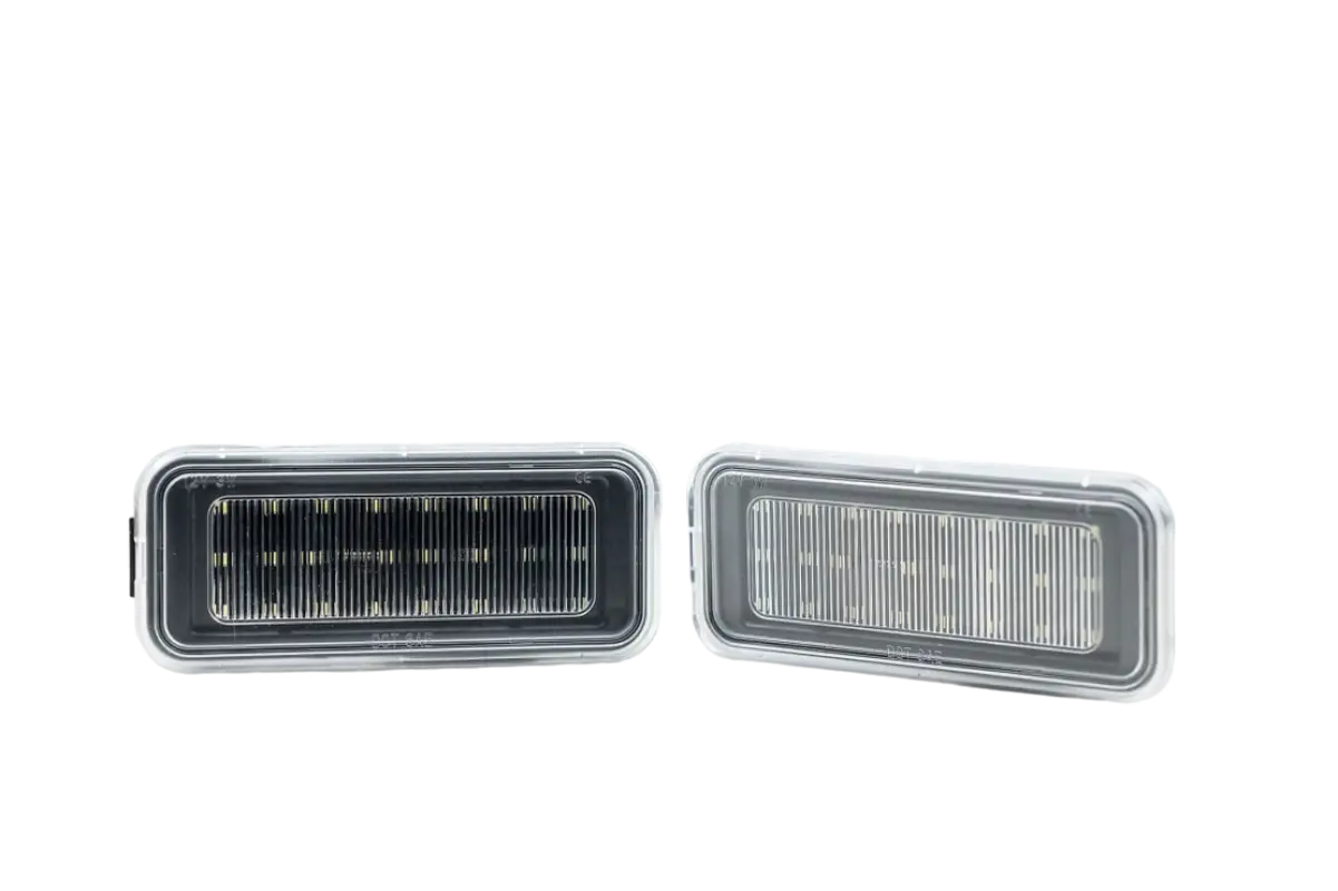 Morimoto XB LED bed light replacements for Tacoma (2020-2023) with clear lens and OEM fitment design, showcasing durable construction.
