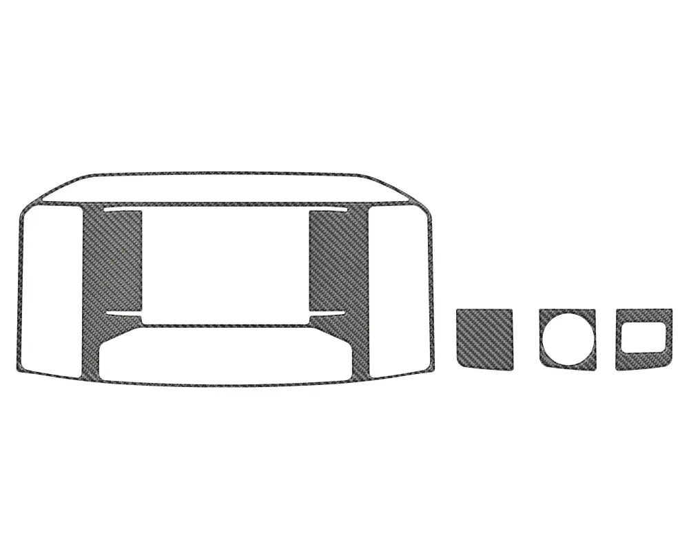 Carbon fiber dashboard trim kit for navigation screen accent trim fits Ford F-150 2021-2024