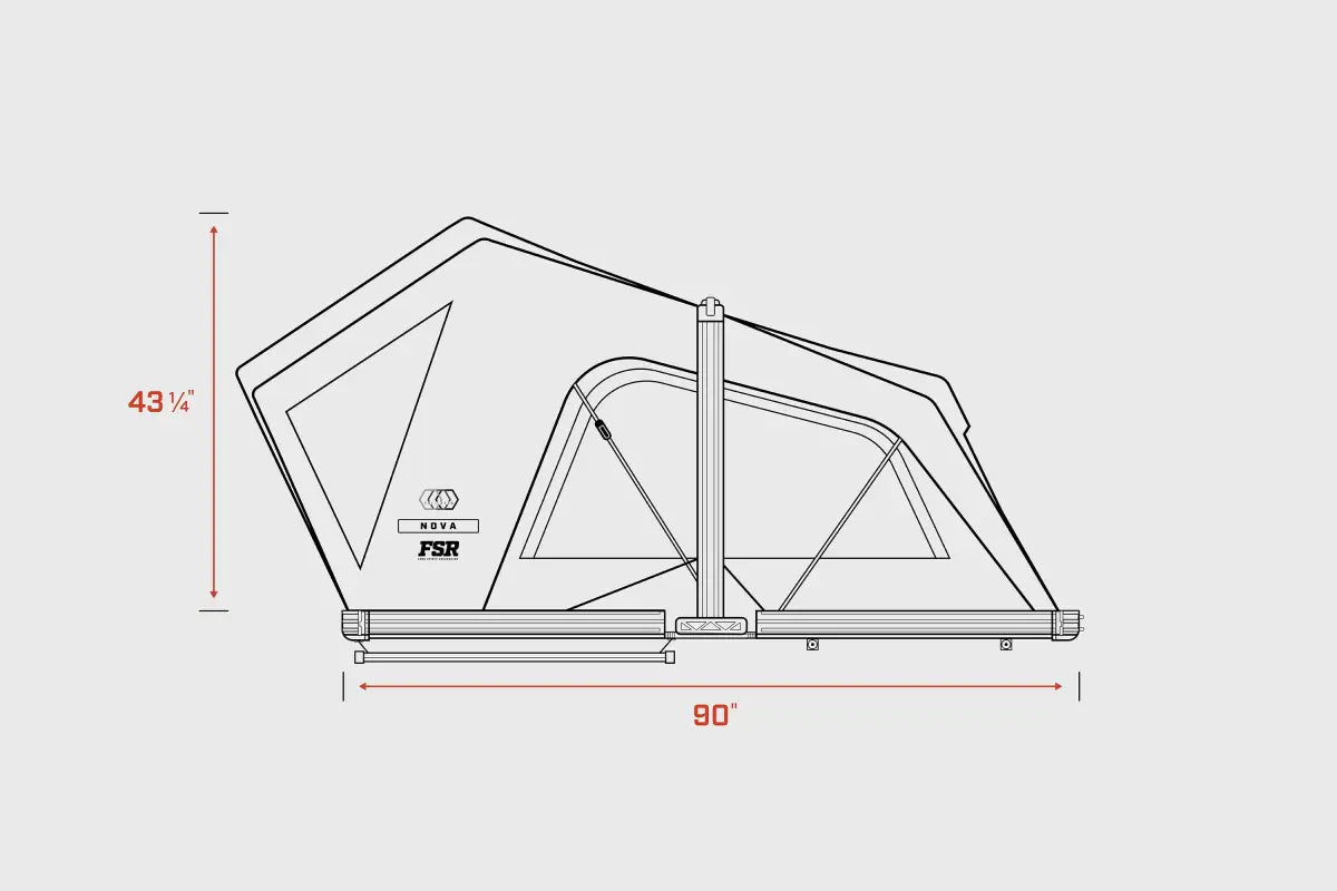Nova King - Hybrid Foldout Rooftop Tent - Rooftop Tent