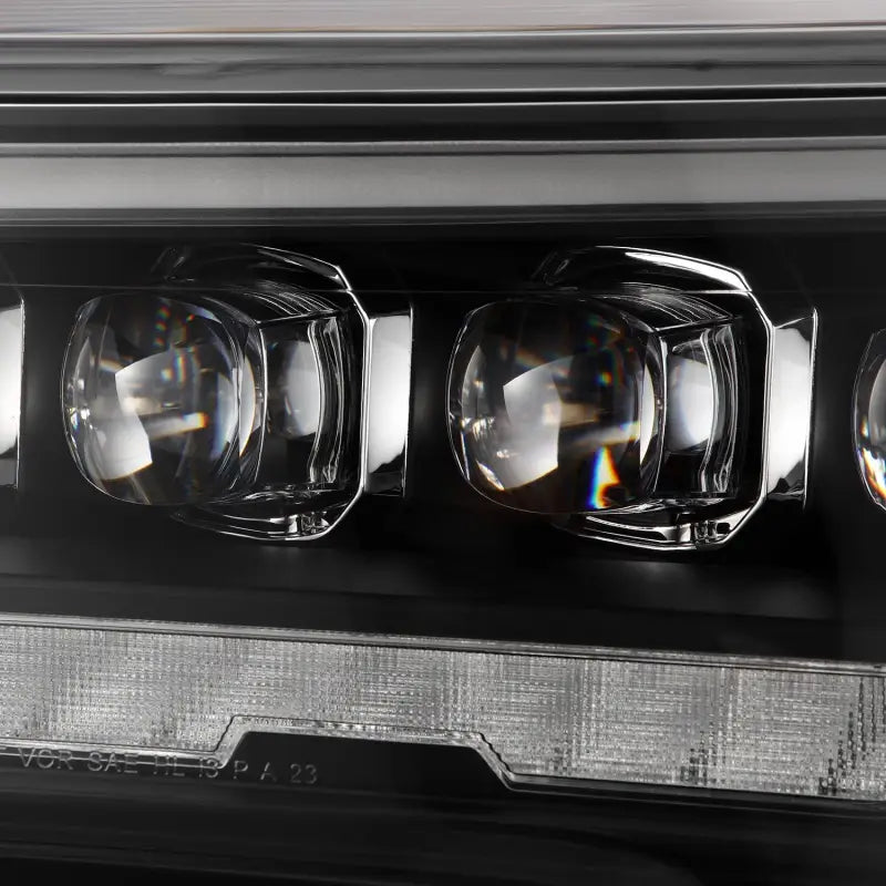 Detailed view of the LED projector components in AlphaRex NOVA-Series headlights, emphasizing high-performance lighting technology.