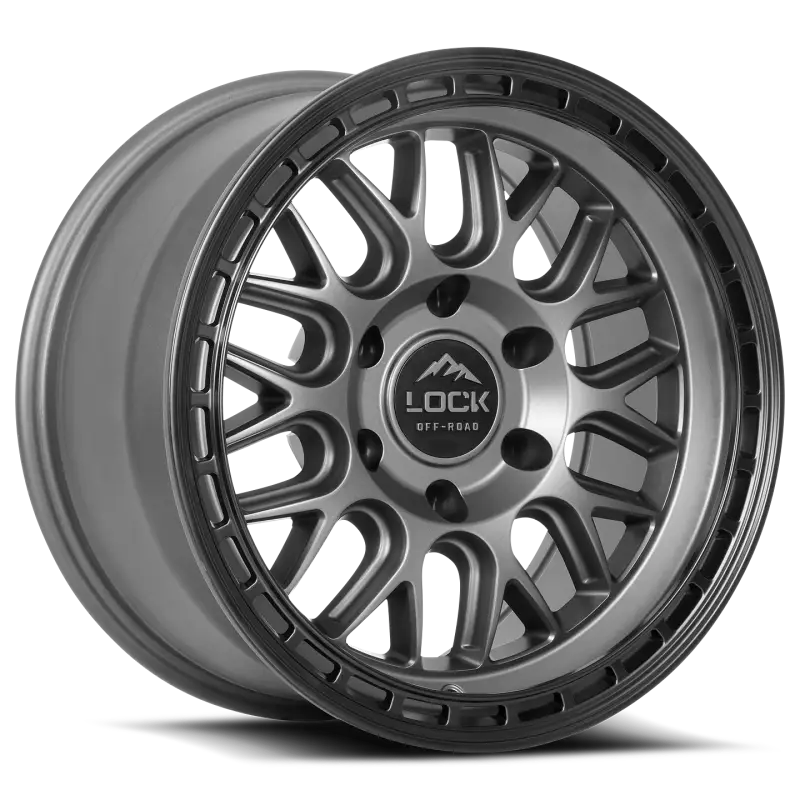 ONYX Wheels in Matte Grey finish featuring a modern mesh pattern with TACT-coated durability for off-road performance.