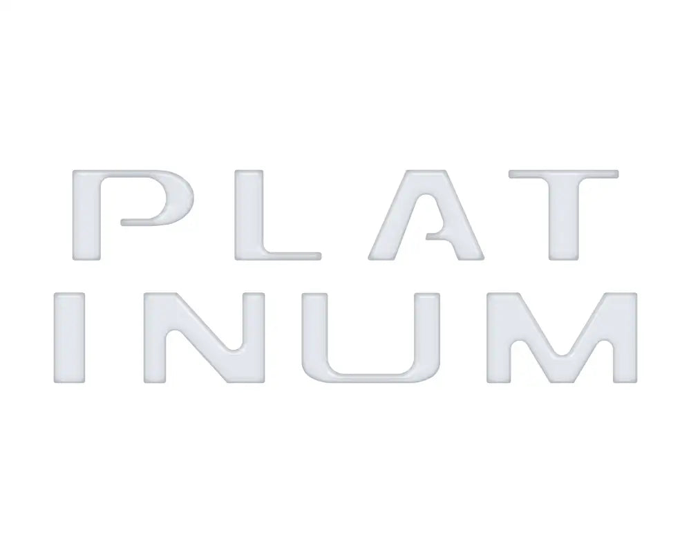 Platinum tailgate letter inserts for Ford F-150 2021-2024 vehicle