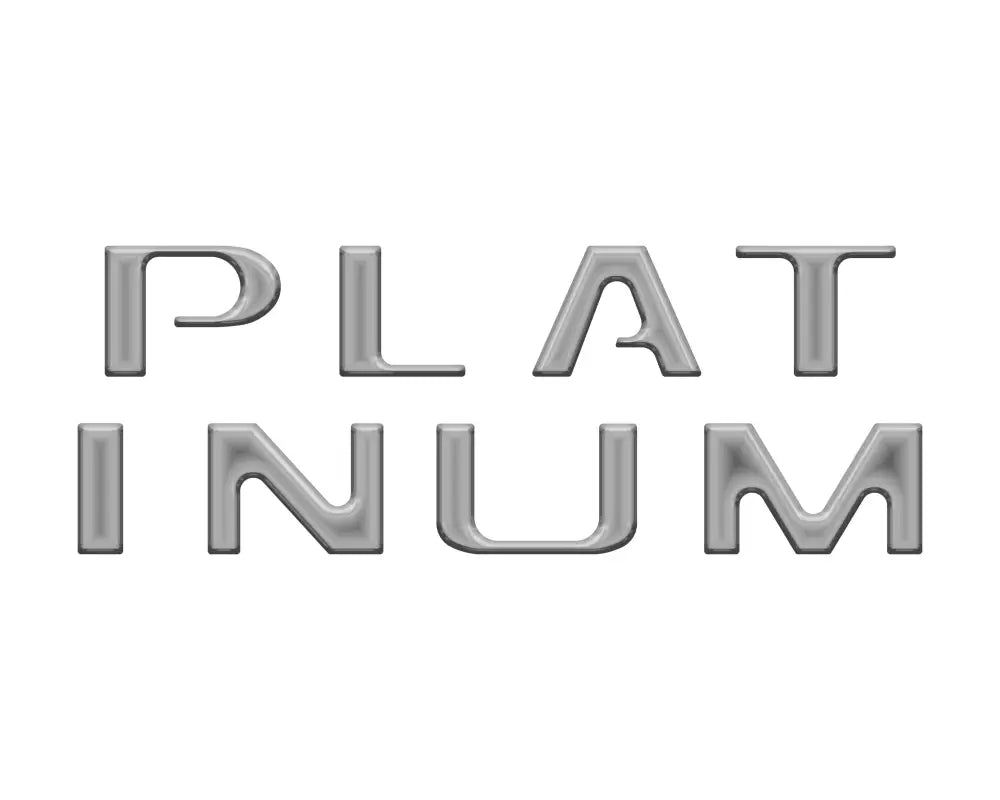 Silver PLATINUM lettering tailgate letter inserts for Ford F-150 2021-2024
