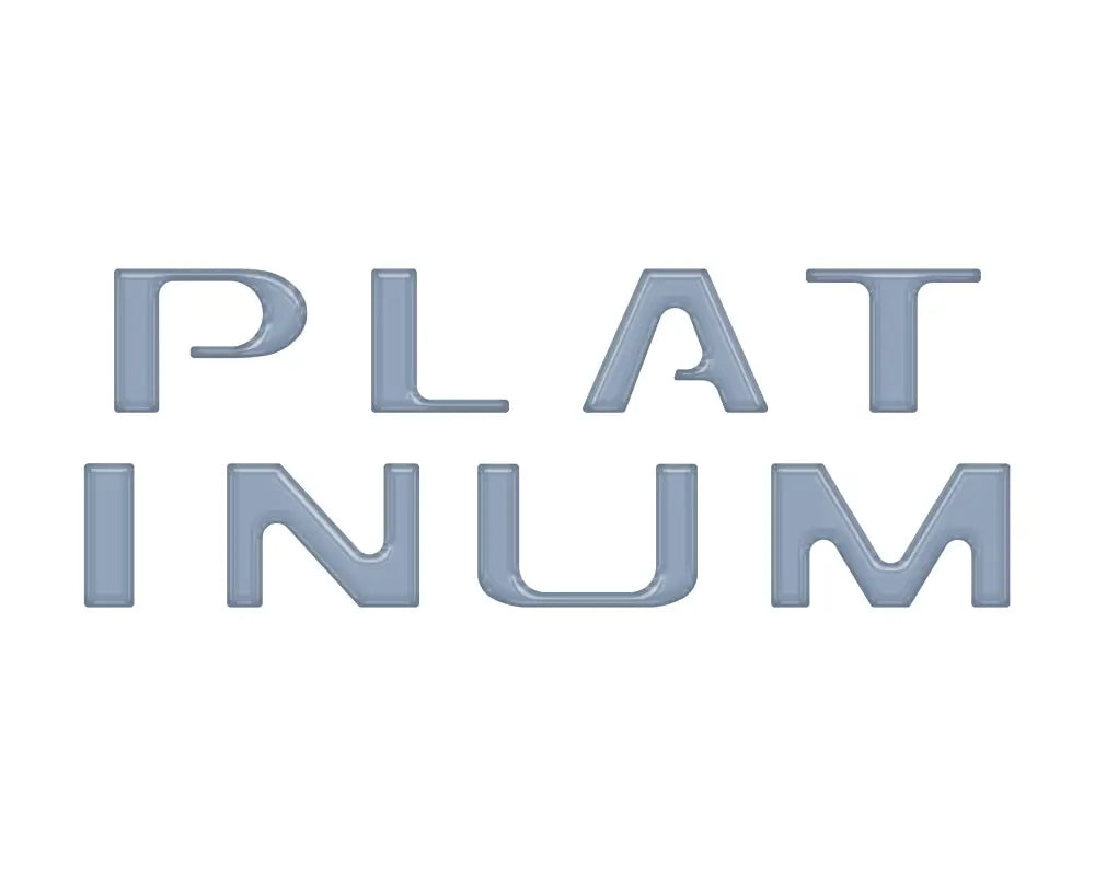 Platinum tailgate letter inserts for 2021-2024 Ford F-150 vehicle customization
