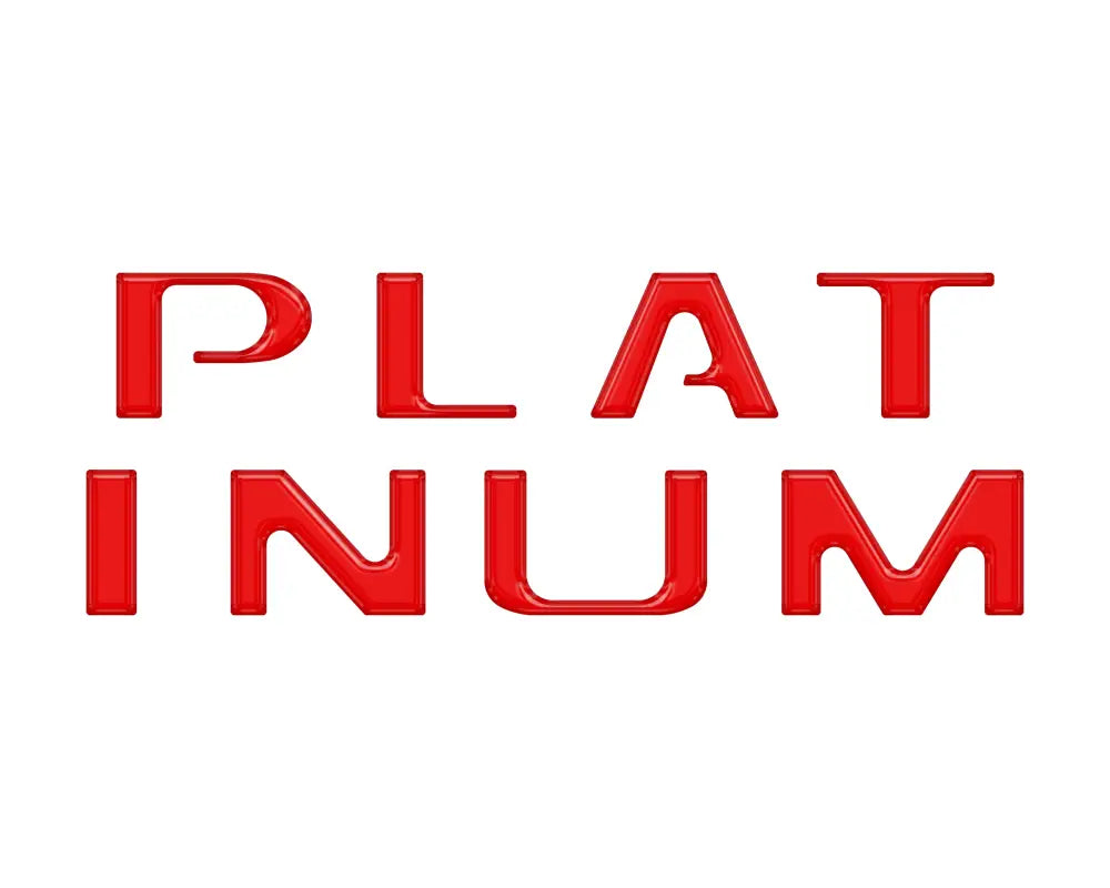 Red platinum tailgate letter inserts for Ford F-150 2021-2024 truck customization