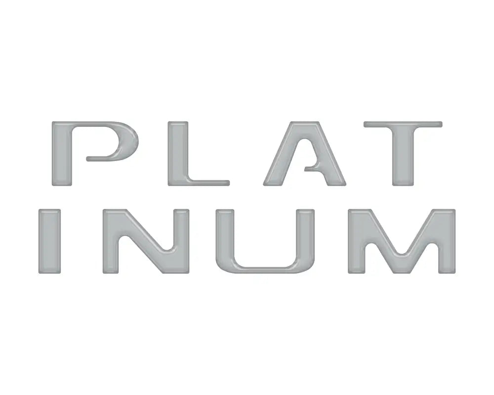 Platinum Tailgate Letter Inserts Fits 2021-2024 Ford F-150 - *OE Color - Avalanche Gray - Exterior Accessories > Inserts