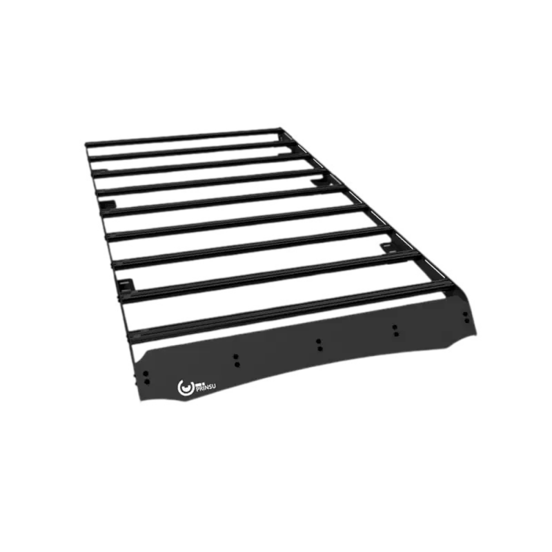 Prinsu roof rack for Lexus GX470 2003-2009 with black powder-coated finish, adjustable crossbars, and noise-reducing trim.
