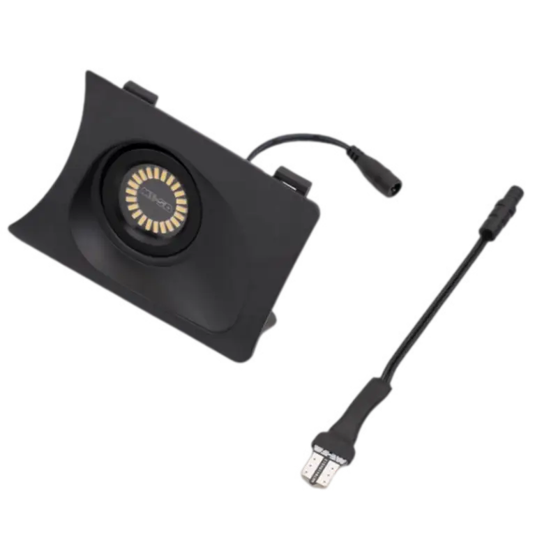 4 Runner Puddle Pods with black housing and circular LED light, includes plug-and-play wiring for easy installation.