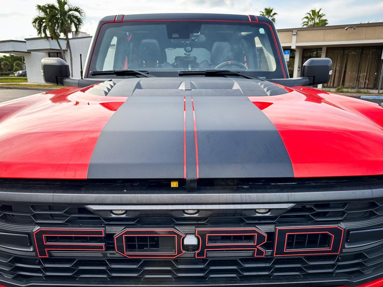 Racing Hood Stripes V1 For 2022+ Bronco Raptor