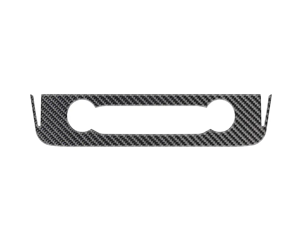 Carbon fiber trim panel for radio control accent overlay on Ford Maverick 2022-2024