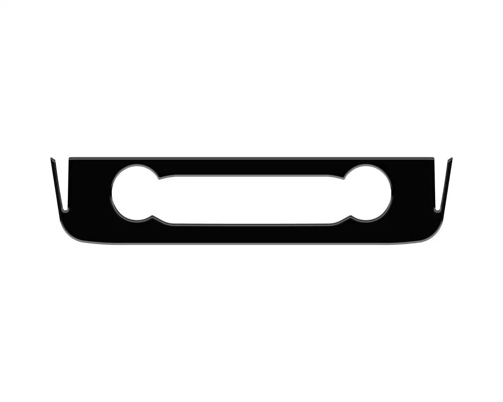 Black rectangular control accent overlay with circular cutouts for Ford Maverick radio control
