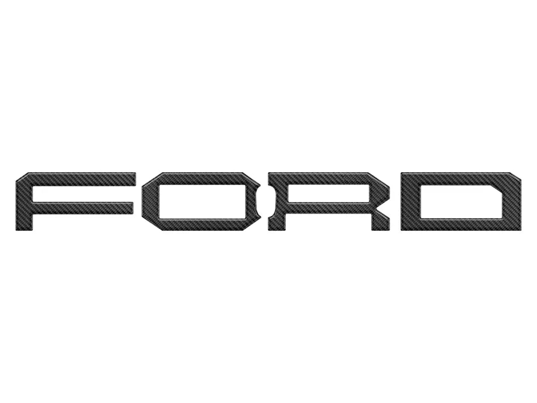 Carbon fiber FORD lettering grille letter overlays for Ford Bronco 2022-2024