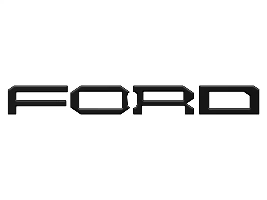 Black FORD lettering grille letter overlays for 2022-2024 Ford Bronco front grill