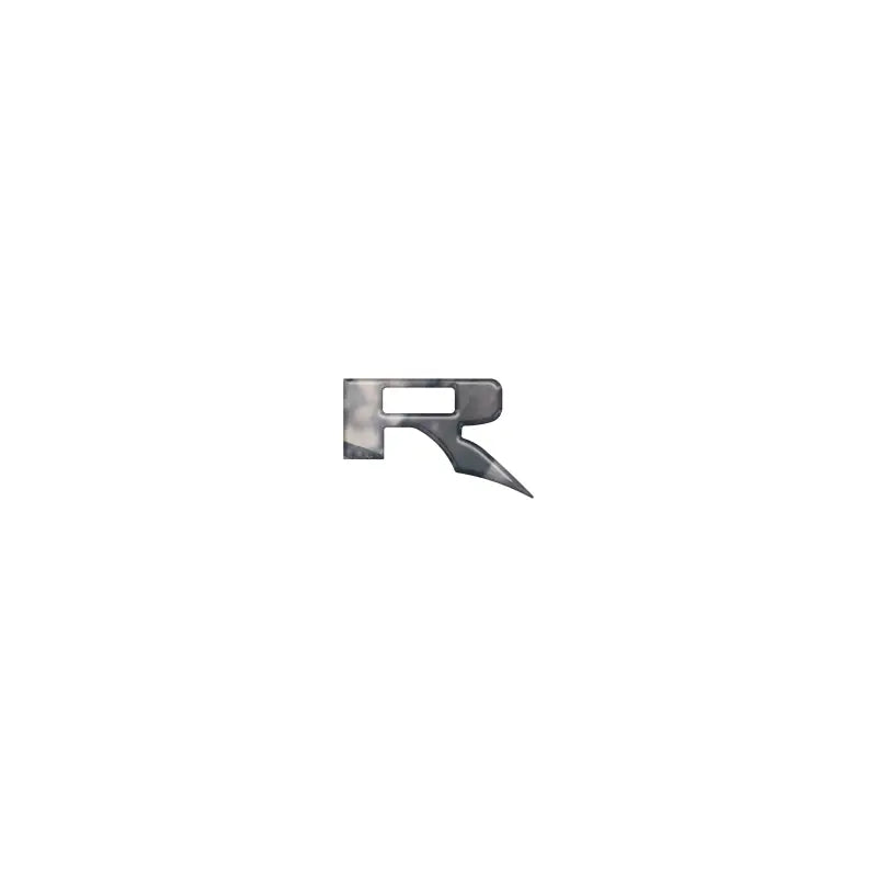 Metallic letter R emblem insert with sharp points for Ford F-150 Raptor grille