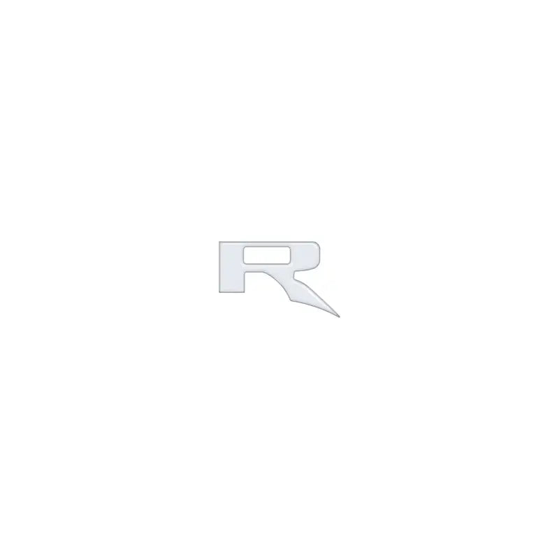 Silver letter R emblem insert for 2022-2024 Ford F-150 Raptor grille