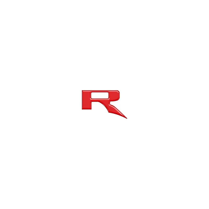 Red letter R emblem insert with a sharp point for Ford F-150 Raptor grille replacement