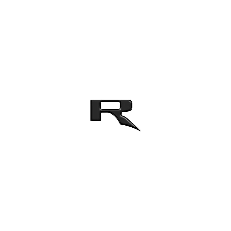 Black letter R with sharp point emblem insert for Ford F-150 Raptor grille
