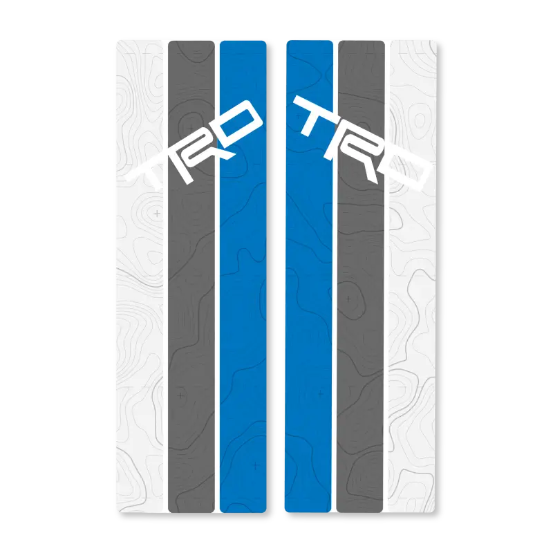 TRD-branded vertical stripes on transfer paper for Rear Window Stripes with TOPO