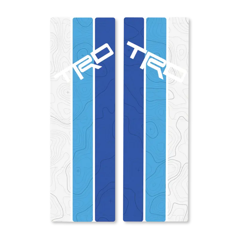 TRD-branded decals on transfer paper for Rear Window Stripes with TOPO design