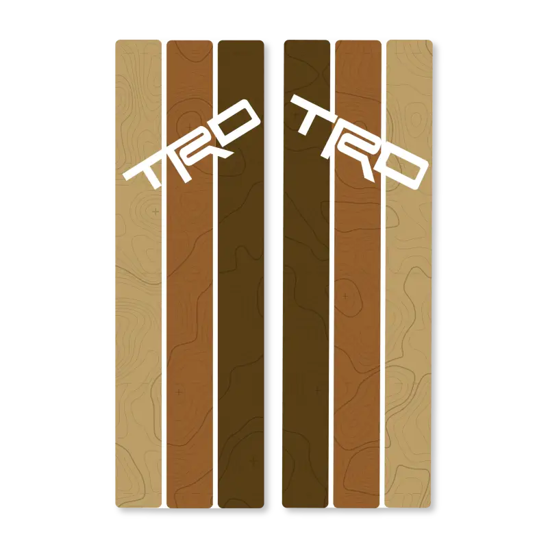 Retro TRD stripe decals on transfer paper for Rear Window Stripes WITH TOPO application