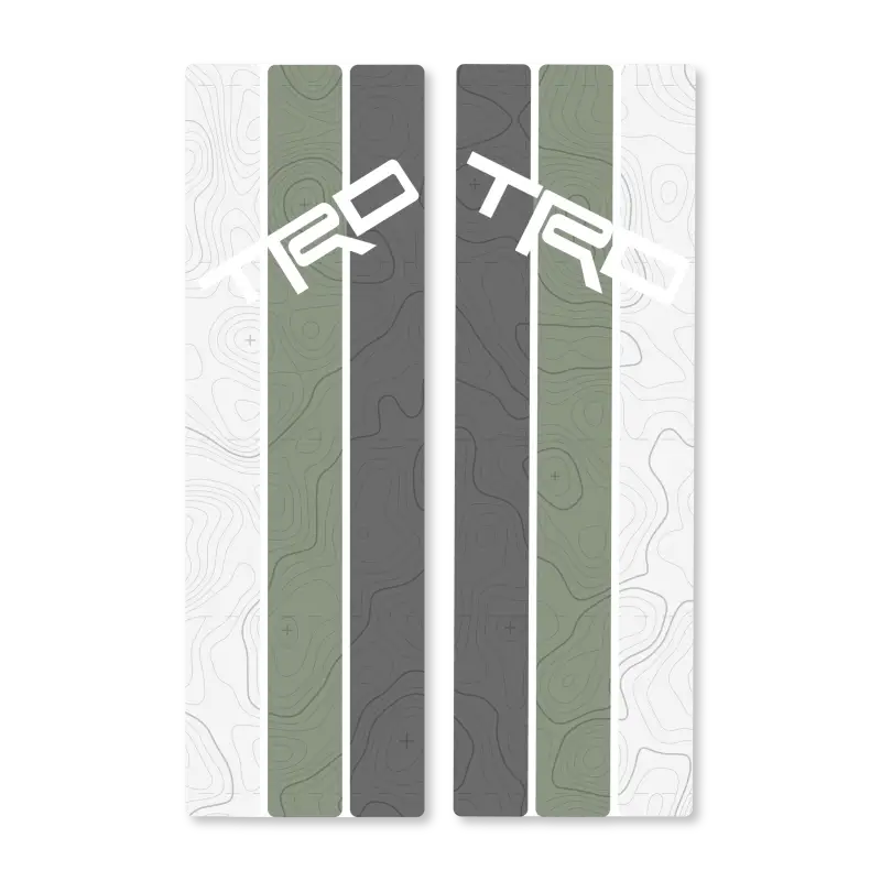 TRD-branded decorative stripes on Rear Window Stripes with Transfer Paper for easy application