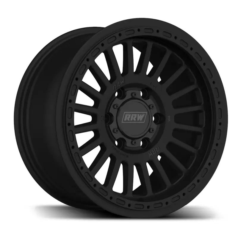Matte black Off-Road Wheel from RG6-H Hybrid MonoForged Series with embossed ABS and lug nuts
