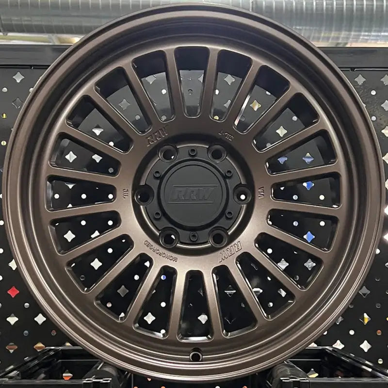 RG6-S MonoForged Wheel in Matte Bronze with black center and lug nuts