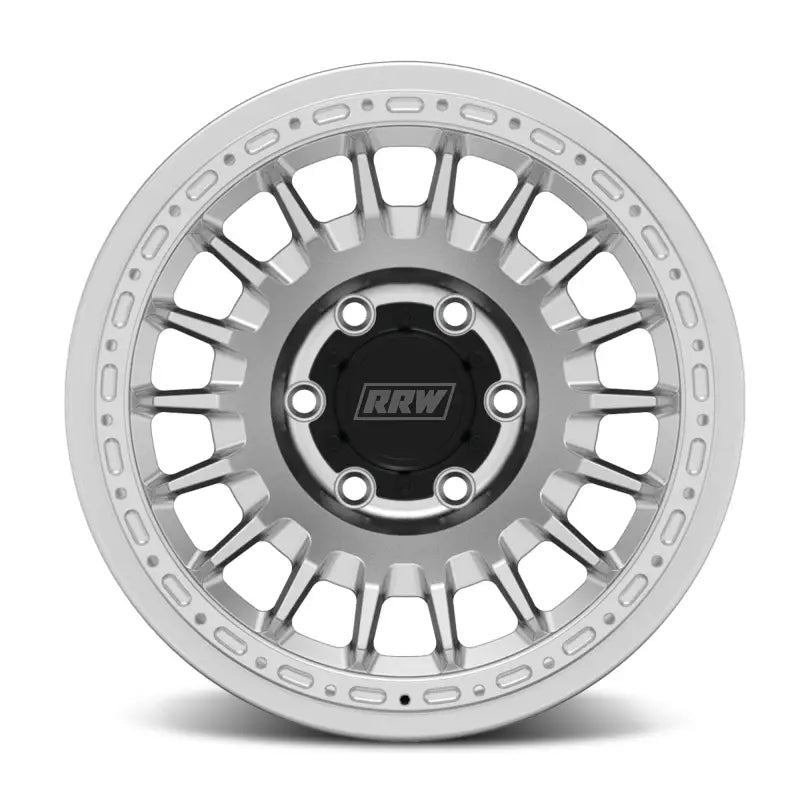 Silver off-road wheel from RG7-H Hybrid MonoForged Series with embossed ABS finish