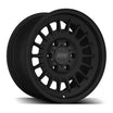 Black alloy wheel from RG7-S MonoForged Series with lug nuts and center caps
