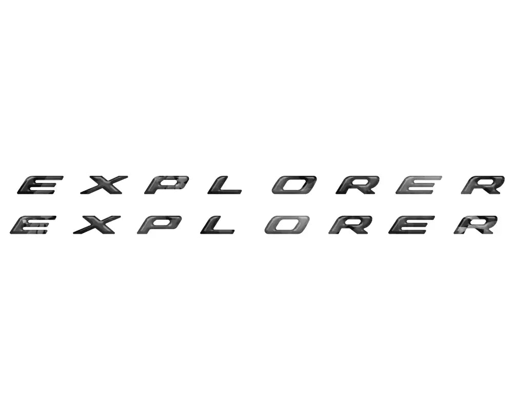 Two sets of explorer rocker panel letter inserts for Ford Explorer 2020-2024