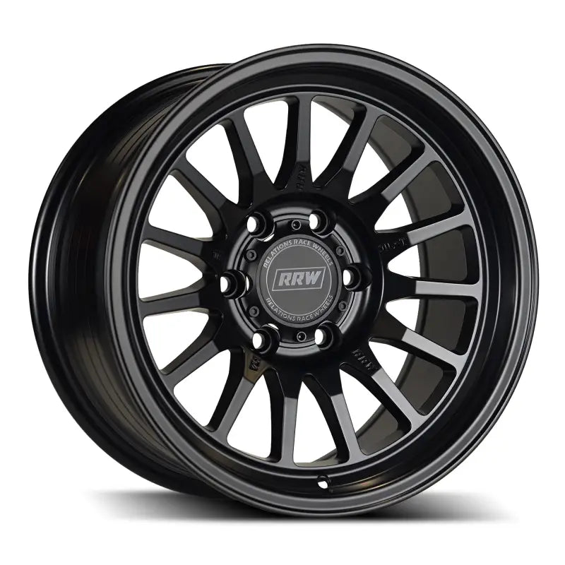 Black alloy car wheel from RR7-S Flow Form for improved braking performance and driving experience