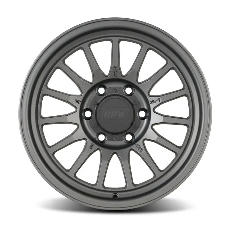 Gray alloy car wheel from RR7-S FLOW FORM enhances driving experience and braking performance